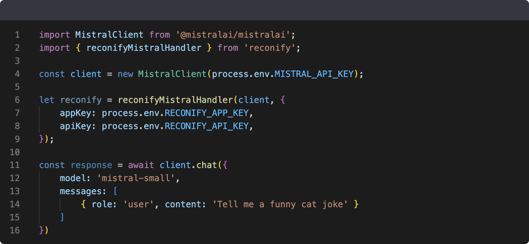 Sample integration code