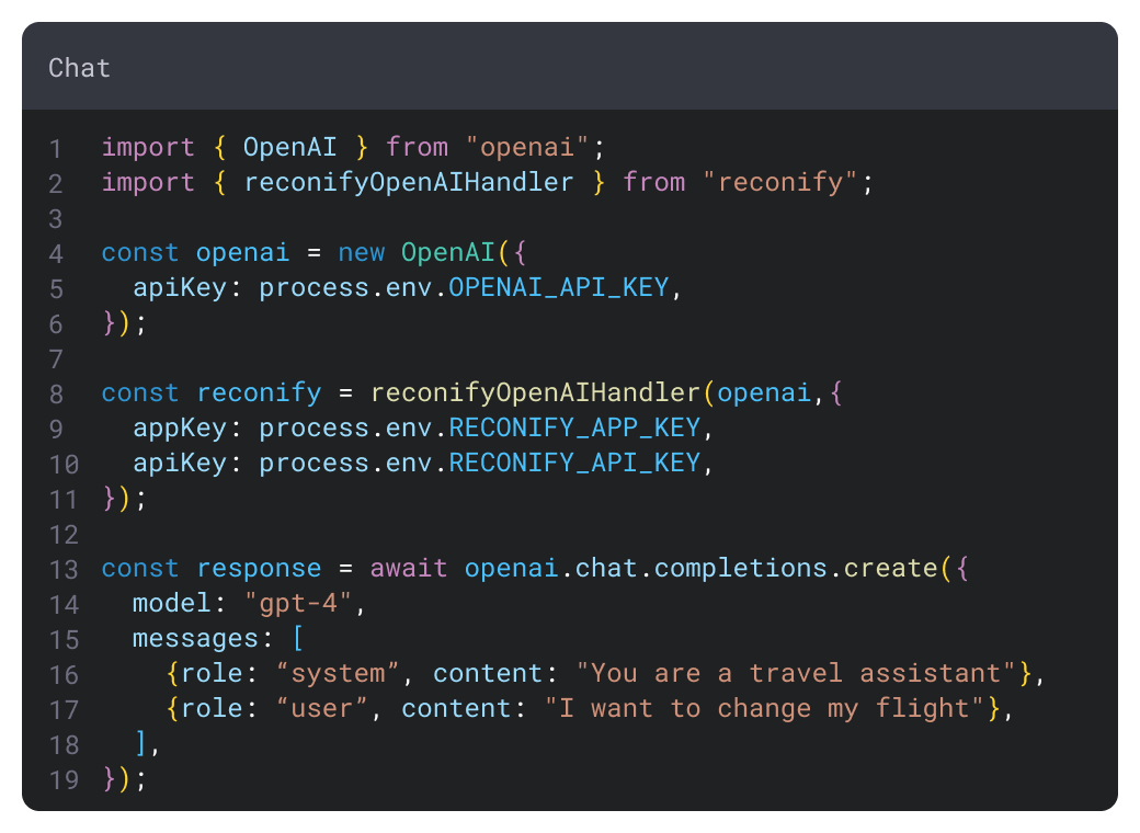 Sample integration code